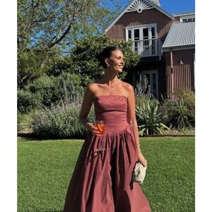 Strapless Maxi Dress in Dusty Rose